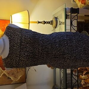 Calvin Klein Animal Print Midi Dress